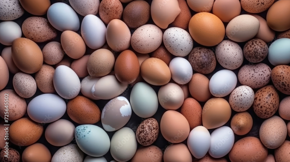 Chicken eggs on different color background Chicken eggs on different color background