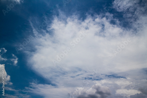Cloudscape  Blue sky with white clouds
