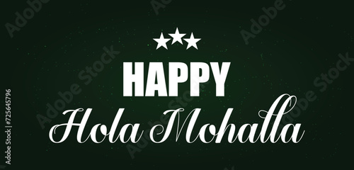 Happy Hola Mohalla Text illustration Design photo