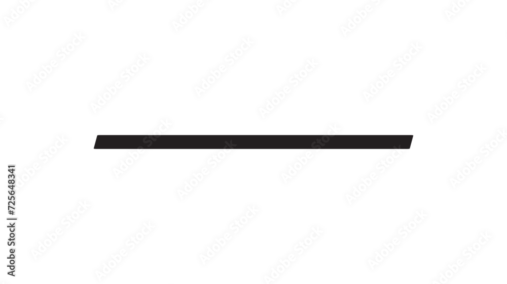 Black straight line for design Black straight line for design