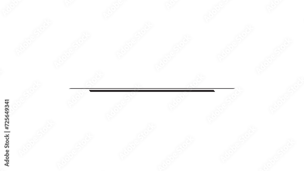 Horizontal straight line. Black simple decorative line. Horizontal straight line. Black simple decorative line.