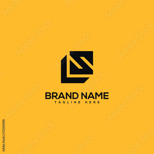 Abstract monogram letter LS SL logo design template - vector.