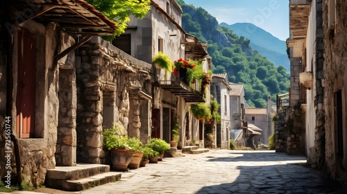 Streets, houses, ruins and fortress walls of the old town Bar. Europe. Montenegro © Ziyan Yang