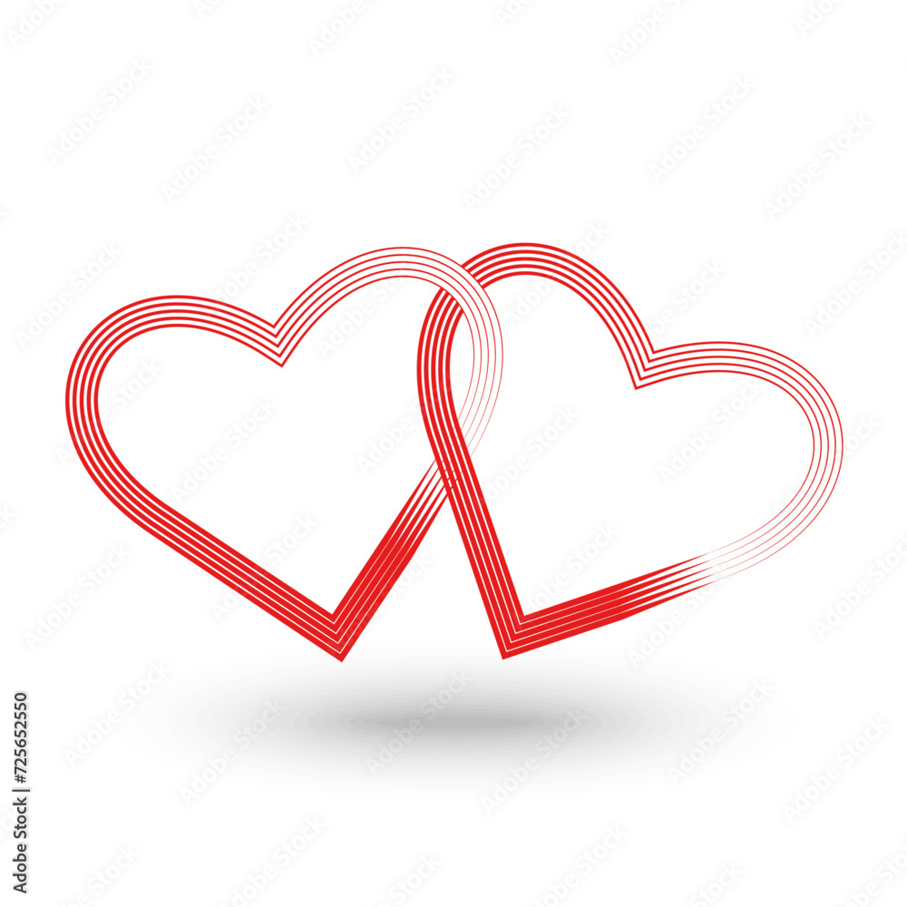 Happy valentines Day love border hearts