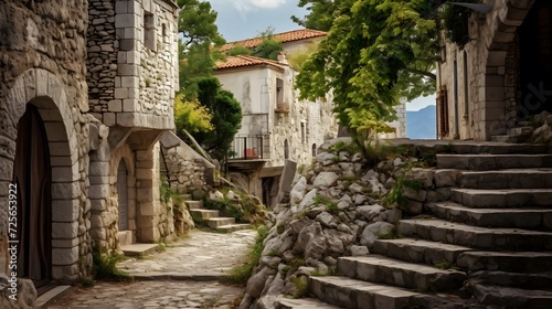 Streets, houses, ruins and fortress walls of the old town Bar. Europe. Montenegro © Ziyan Yang