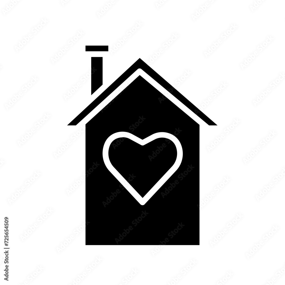charity house solid icon