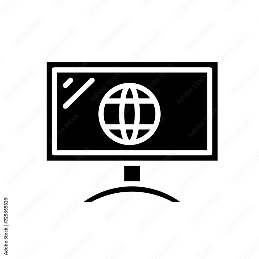 television, connection solid icon television, connection solid icon