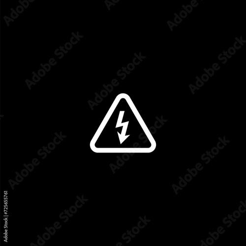 Free Download High voltage sign icon isolated on dark background - GFXLoad