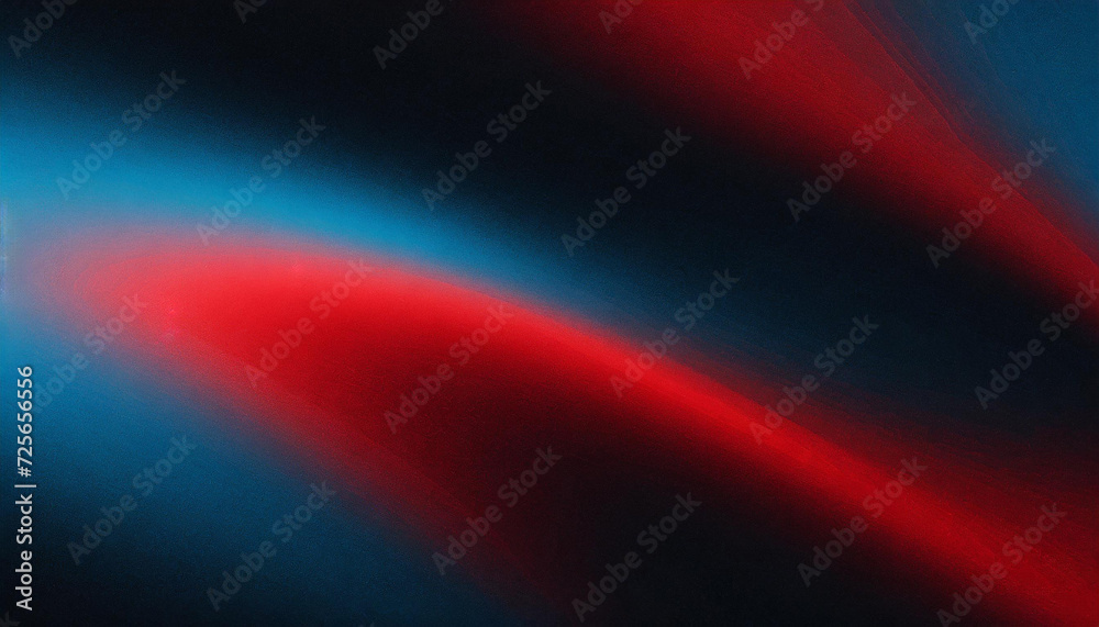 blue black red wave , color gradient rough abstract background shine bright light and glow template empty space , grainy noise grungy texture