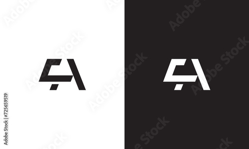 CA logo, monogram unique logo, black and white logo, premium elegant logo, letter CA Vector photo