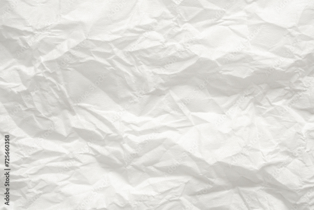 Fototapeta premium Abstract white crumpled and creased recycle paper texture background