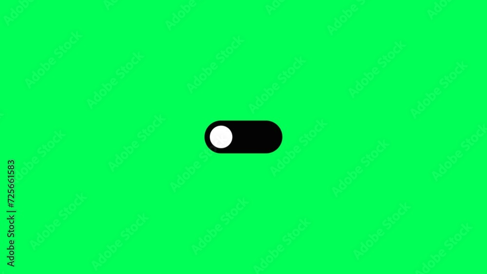 Animation in motion graphics of switch turn on off button. Settings ...