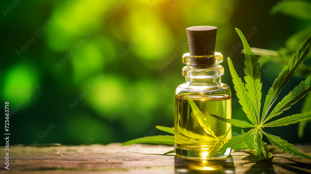Beautiful still life shot of Hash Hemp or cannabis oil bottle with green marijuana plant leaves. Medical marijuana legal and cosmetics usage concept image. Beautiful still life shot of Hash Hemp or cannabis oil bottle with green marijuana plant leaves. Medical marijuana legal and cosmetics usage concept image.