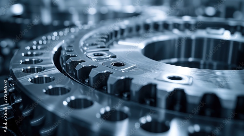 Zoomedin image of an experimental gear setup in a testing facility