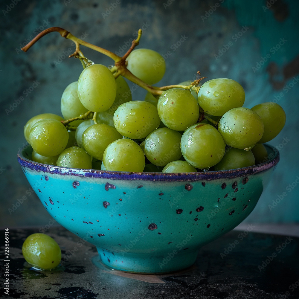 bowl with green grape bowl with green grape