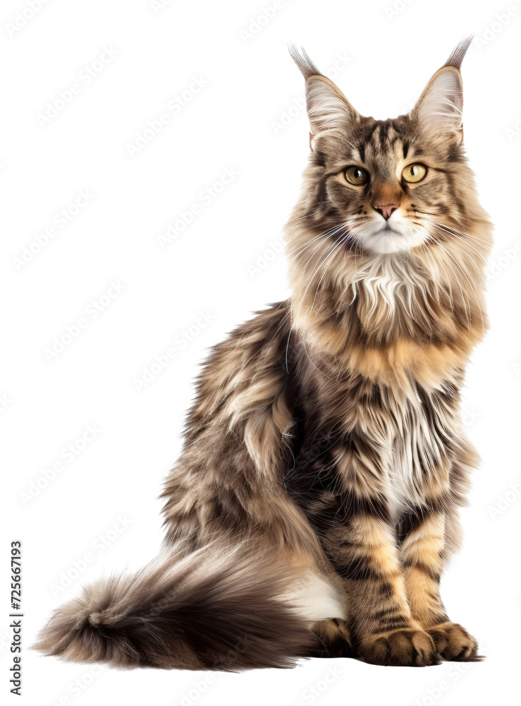 A Maine Coon in an active pose