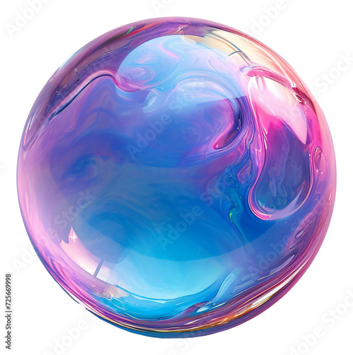 A blue bubble ball.