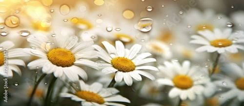 flower Daisies bokeh abstract background