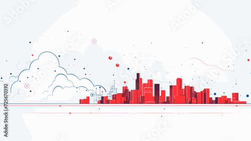 Wallpaper Mural Vectorized sleek patterns with business icons  embodying the professionalism and efficiency of corporate environments in a dynamic and meaningful vector background. simple minimalist illustration Torontodigital.ca