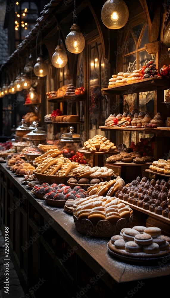 Traditional sweets in the old town of New York City, USA.