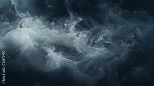 White smoke, Realistic dry ice smoke clouds fog overlay perfect for compositing into your shots, Abstract smoke misty fog on isolated black background. Texture overlays, ai generated