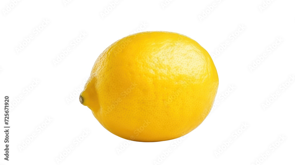 Whole lemon isolated on transparent and white background.PNG image