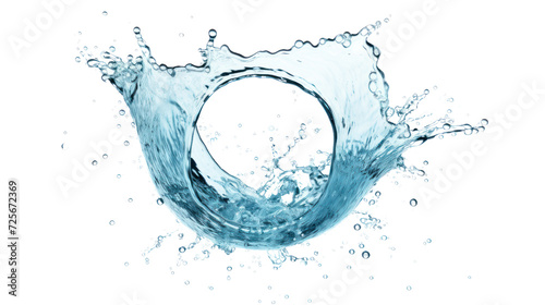Splash of clear water isolated on transparent and white background.PNG image 