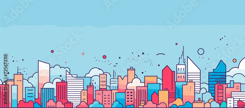 abstract patterns inspired by the diversity of city architecture  portraying the vibrant tapestry of skylines and cityscapes in a vector background. simple minimalist illustration creative