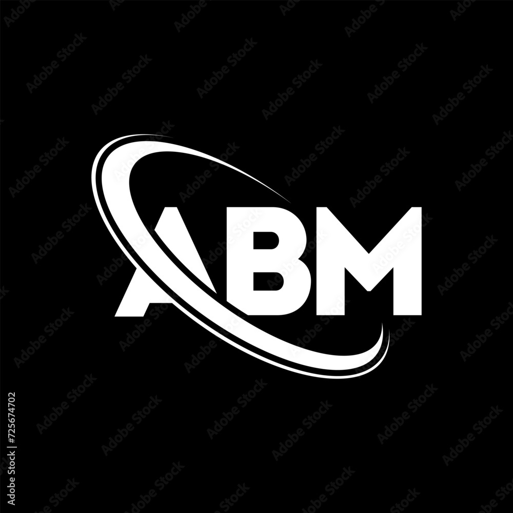 ABM logo. ABM letter. ABM letter logo design. Intitials ABM logo linked