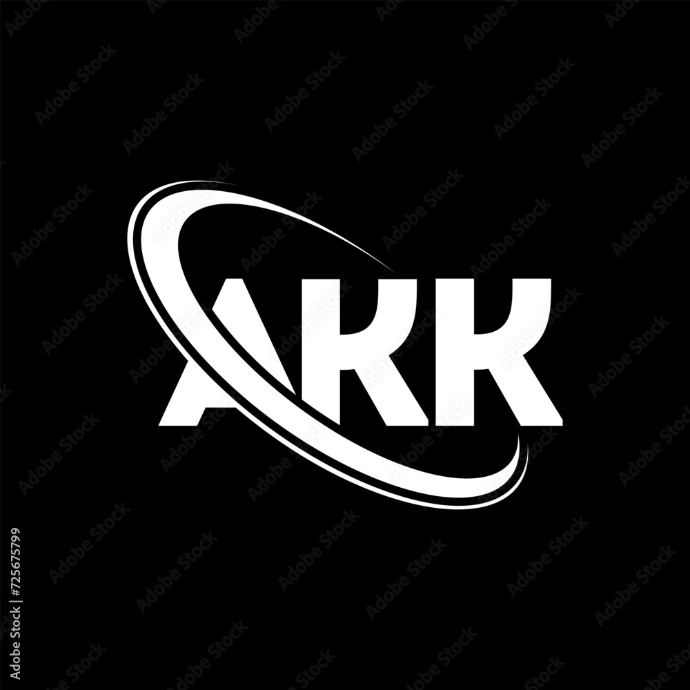 AKK logo. AKK letter. AKK letter logo design. Initials AKK logo linked