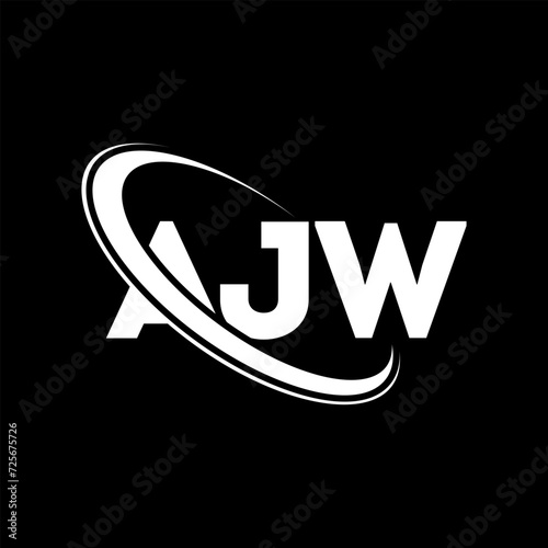 AJW logo. AJW letter. AJW letter logo design. Initials AJW logo linked with circle and uppercase monogram logo. AJW typography for technology, business and real estate brand. photo