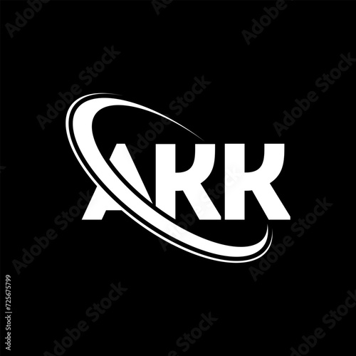 AKK logo. AKK letter. AKK letter logo design. Initials AKK logo linked with circle and uppercase monogram logo. AKK typography for technology, business and real estate brand. photo