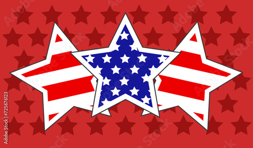 USA flag in style vector