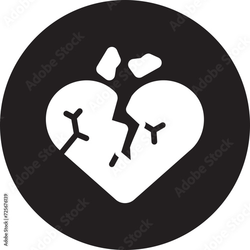 heartbreak glyph icon