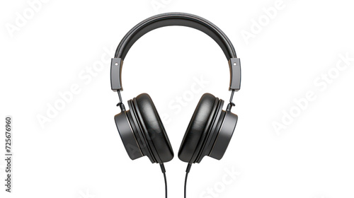photograph of headphones isolated on transparent and white background.PNG image