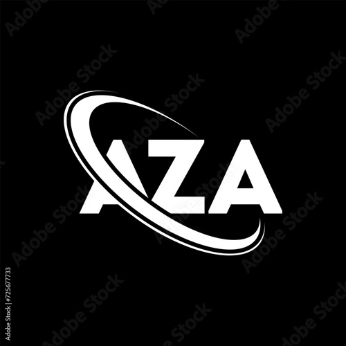 AZA logo. AZA letter. AZA letter logo design. Initials AZA logo linked with circle and uppercase monogram logo. AZA typography for technology, business and real estate brand. photo