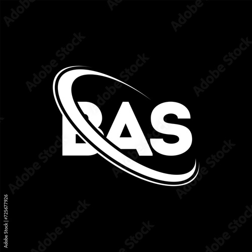 BAS logo. BAS letter. BAS letter logo design. Intitials BAS logo linked with circle and uppercase monogram logo. BAS typography for technology, business and real estate brand.