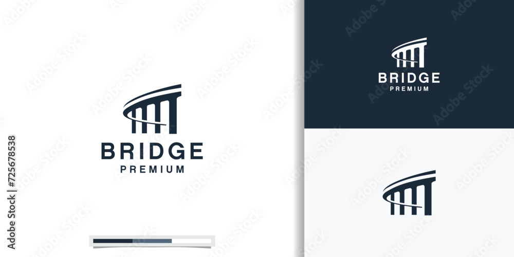 creative abstract bridge logo design template inspiration.