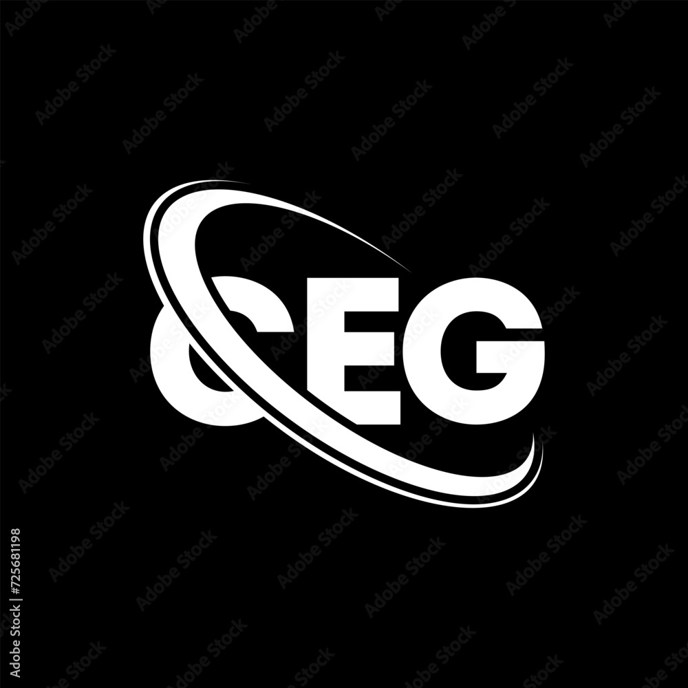 CEG logo. CEG letter. CEG letter logo design. Initials CEG logo linked with circle and uppercase monogram logo. CEG typography for technology, business and real estate brand. - obrazy, fototapety, plakaty 