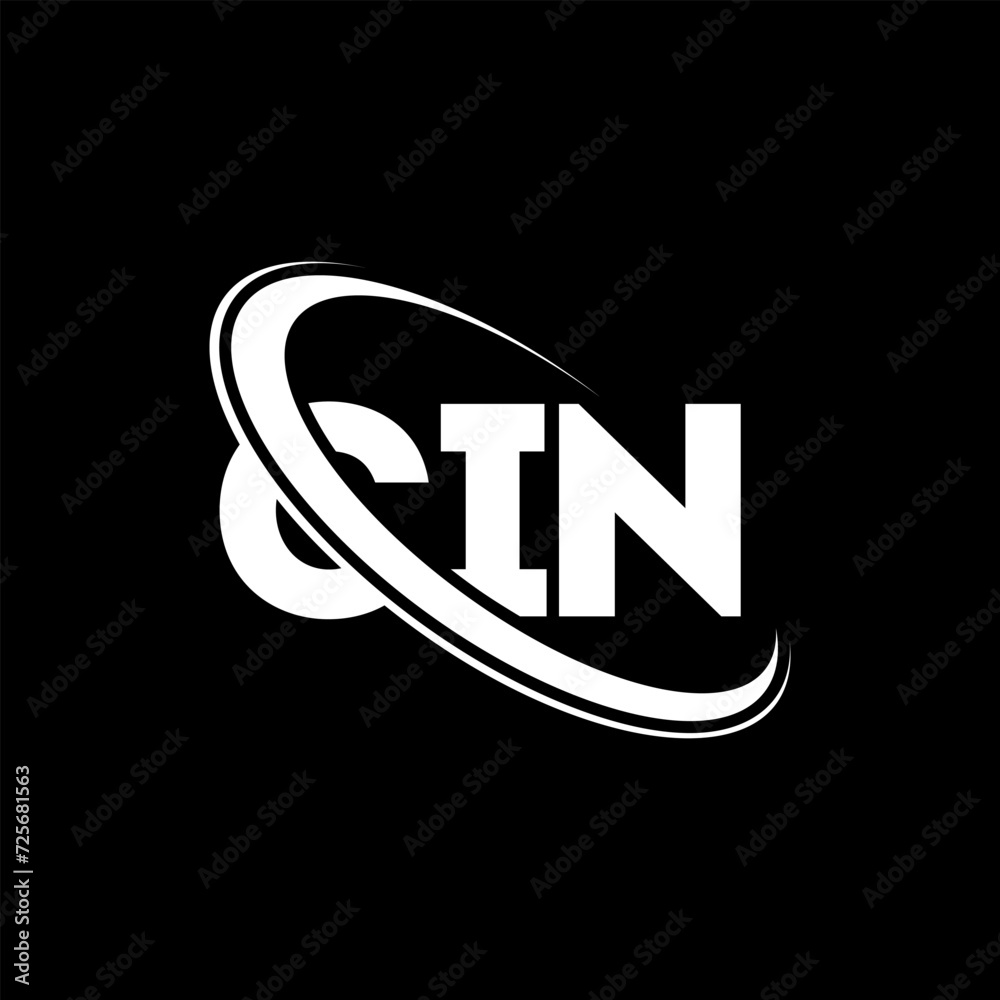 CIN logo. CIN letter. CIN letter logo design. Initials CIN logo linked with circle and uppercase monogram logo. CIN typography for technology, business and real estate brand.