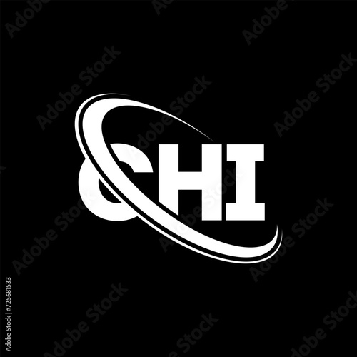 CHI logo. CHI letter. CHI letter logo design. Initials CHI logo linked with circle and uppercase monogram logo. CHI typography for technology, business and real estate brand.
