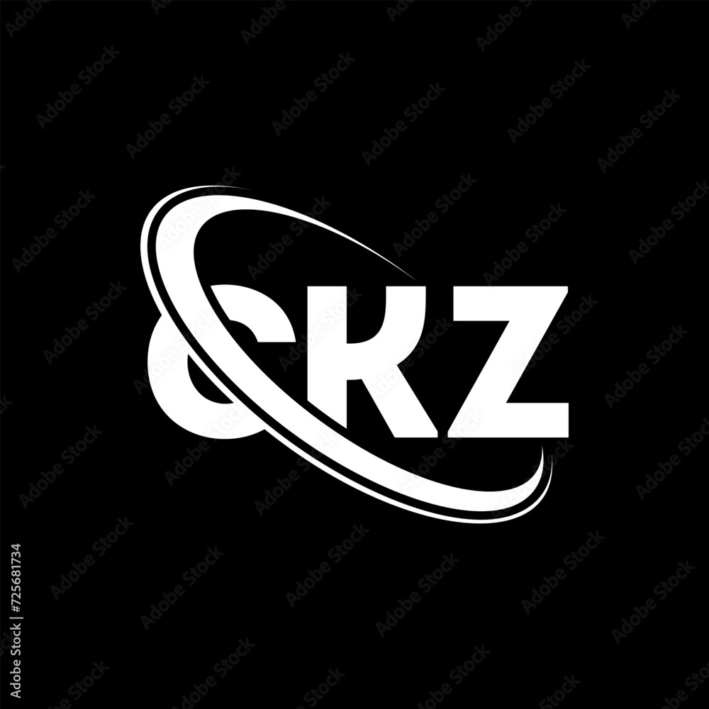 CKZ logo. CKZ letter. CKZ letter logo design. Initials CKZ logo linked with circle and uppercase monogram logo. CKZ typography for technology, business and real estate brand.