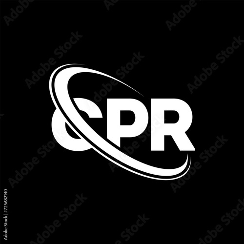 CPR logo. CPR letter. CPR letter logo design. Initials CPR logo linked with circle and uppercase monogram logo. CPR typography for technology, business and real estate brand.