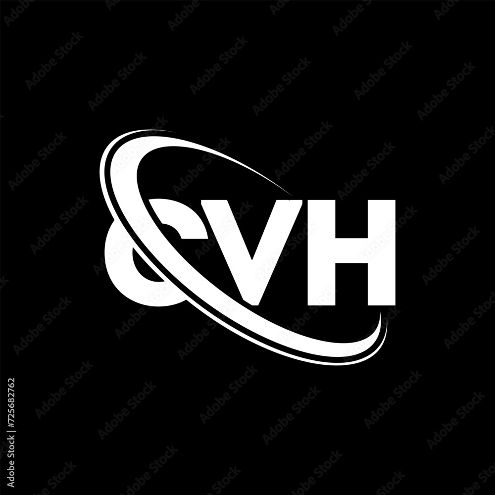 CVH logo. CVH letter. CVH letter logo design. Initials CVH logo linked with circle and uppercase monogram logo. CVH typography for technology, business and real estate brand.
