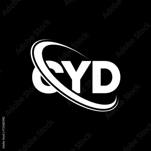 CYD logo. CYD letter. CYD letter logo design. Initials CYD logo linked with circle and uppercase monogram logo. CYD typography for technology, business and real estate brand.