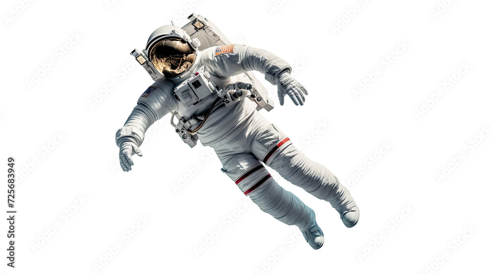 Astronaut Floating In The Air isolated on white background Astronaut Floating In The Air isolated on white background