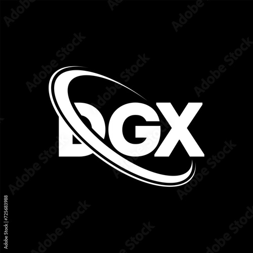 DGX logo. DGX letter. DGX letter logo design. Initials DGX logo linked with circle and uppercase monogram logo. DGX typography for technology, business and real estate brand. photo