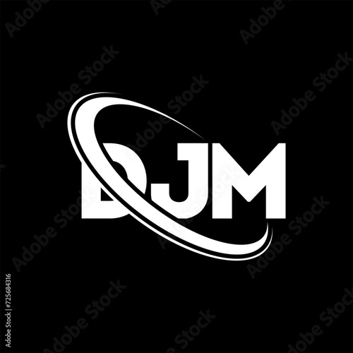 DJM logo. DJM letter. DJM letter logo design. Initials DJM logo linked with circle and uppercase monogram logo. DJM typography for technology, business and real estate brand.
