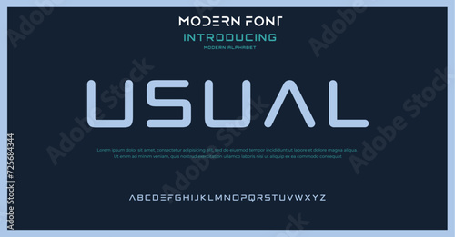 Creative modern technology alphabet fonts. Abstract typography urban sport, techno, fashion, digital, future creative logo font. vector illustration