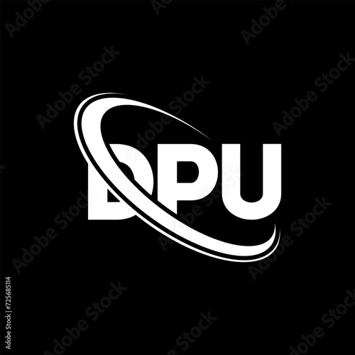 DPU logo. DPU letter. DPU letter logo design. Initials DPU logo linked with circle and uppercase monogram logo. DPU typography for technology, business and real estate brand. photo